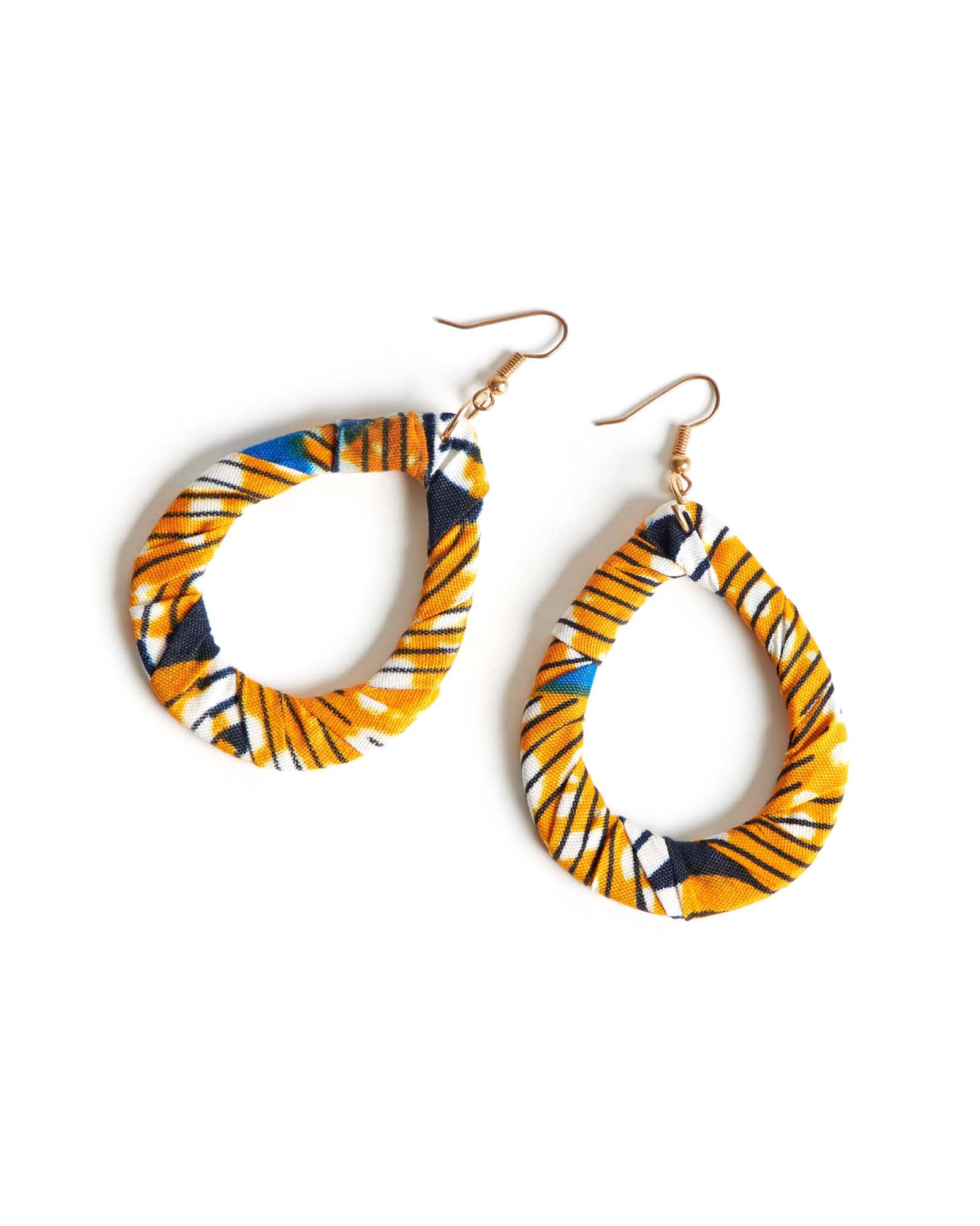 Mango Ankara Loop Earrings
